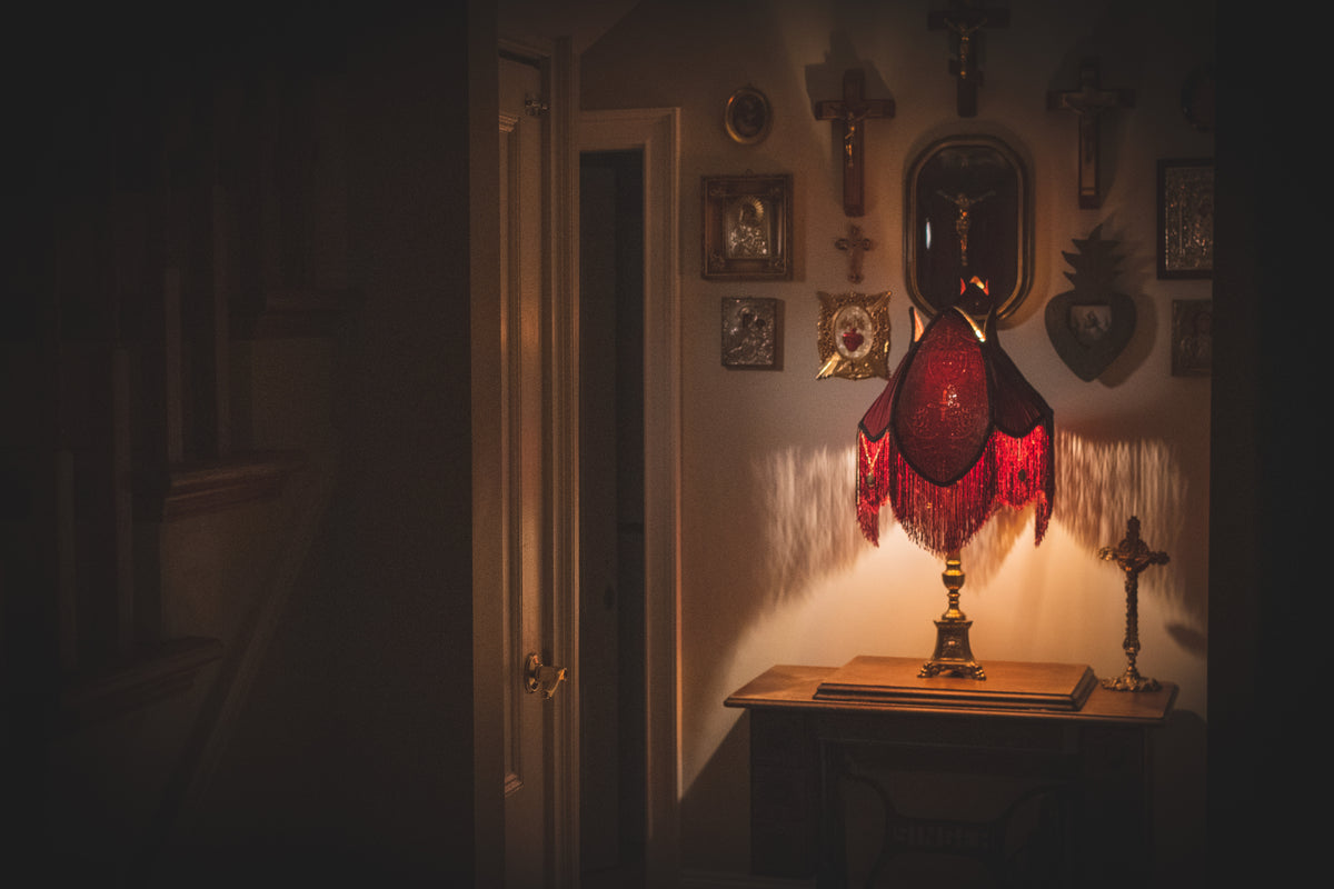 One-of-a-kind Iconography Victorian Lampshade