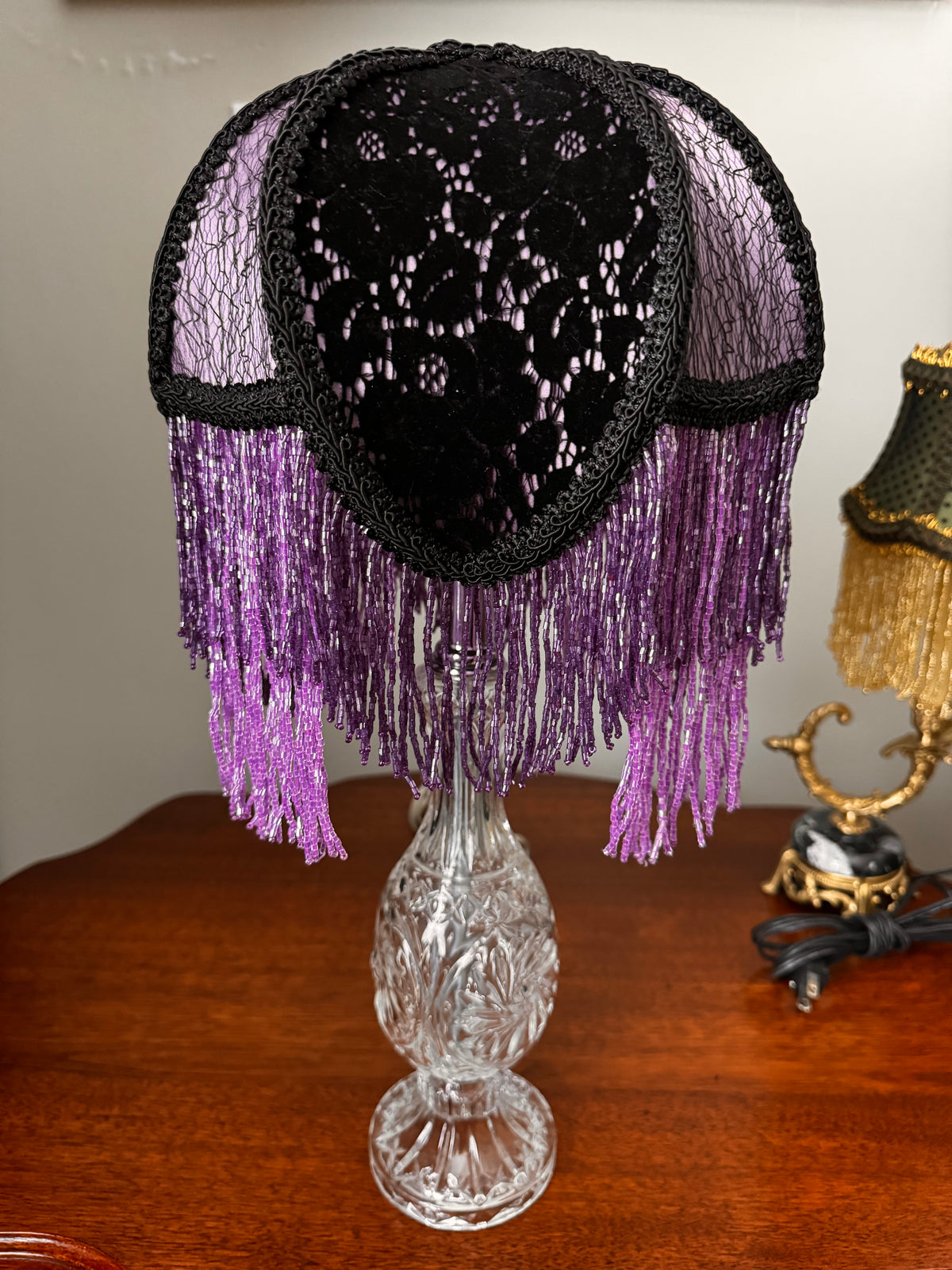 Purple Rain Victorian Lampshade